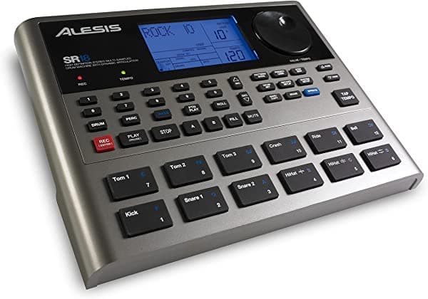 Máquina de batería electrónica Alesis SR16 con estéreo de 24 bit, clásica, con articulación dinámica SR18