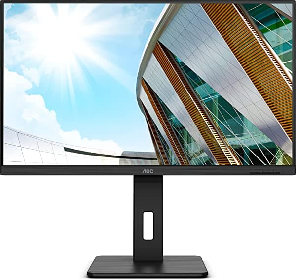 AOC U32P2CA - Monitor 4K sin marco, UHD 3840 x 2160, acoplamiento USB-C, soporte ajustable en altura