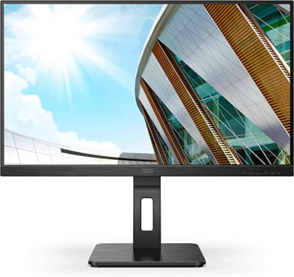 AOC U27P2CA - Monitor 4K sin marco, UHD 3840 x 2160, acoplamiento USB-C, soporte ajustable en altura