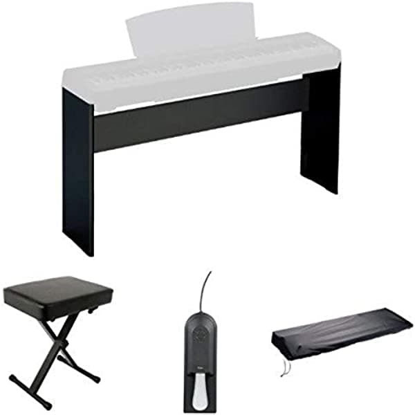 Paquete de accesorios para piano digital con soporte, banqueta, cubierta y pedal de sustain