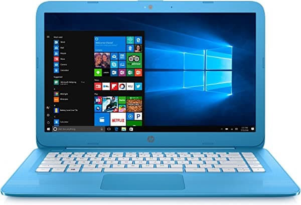 PC portátil HP Stream 14-ax020nr (Intel Celeron N3060, 4 GB de RAM, 32 GB eMMC) con Office 365 personal para un año, Azul 14" 14-ax010nr