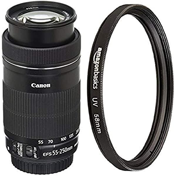 Canon EF-S 2.165-9.843 in F4-5.6 IS STM lente con filtro de protección UV - 2.283 in