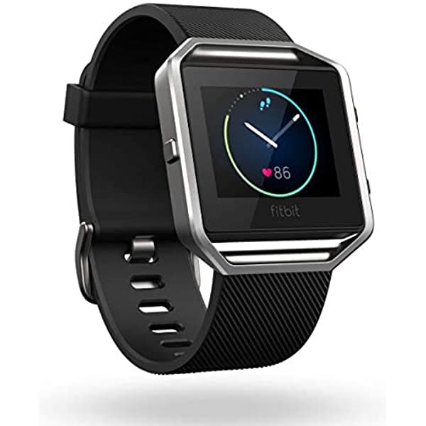 Fitbit Blaze - Reloj inteligente de fitness, negro, plateado, pequeño (5.5 - 6.7 pulgadas) (versión de EE. UU.) FB502SBKS-EU