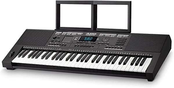 Alesis Harmony 61 Pro - Piano de teclado de 61 teclas con respuesta táctil ajustable, USB Midi, 580 sonidos, X/Y Performance Touchpad con DJ-Style FX