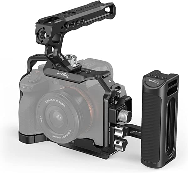 SmallRig Jaula A7R V / A7 IV / A7S III con mango superior, mango lateral y abrazadera de cable HDMI, kit avanzado para Sony Alpha 7R V/Alpha 7 IV/Alpha 7 S III -3669 3669-SR