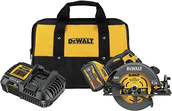 DEWALT FLEXVOLT 60V MAX Sierra circular con kit de freno, 7-1/4 pulgadas (DCS578X1)