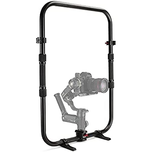 PROAIM Handheld Star Ring (w Feet) para Zhiyun Crane 2, 3S & 3S PRO/DJI Ronin S, RS2, RS3, RS3 Pro, 4D / Moza Air Gimbal. Aro soporte portátil para estabilizadores y arneses Flowline. Incluye abrazadera con roseta, placa de montaje rápido y bolsa. P-STRG-01