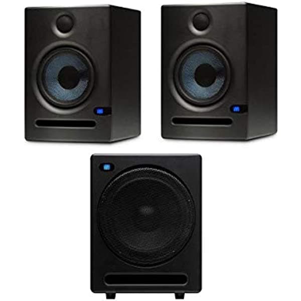 Presonus Eris E5 de 2 x Subwoofer Activo 5.25" Monitor de estudio, - Bundle bidireccional con PreSonus temblor T10 activo 10" Studio