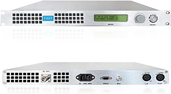Sinressphic Transmisor estéreo de 100 W, transmisor de radio FM de 100 vatios FM para estación de radio de transmisión FM, iglesia