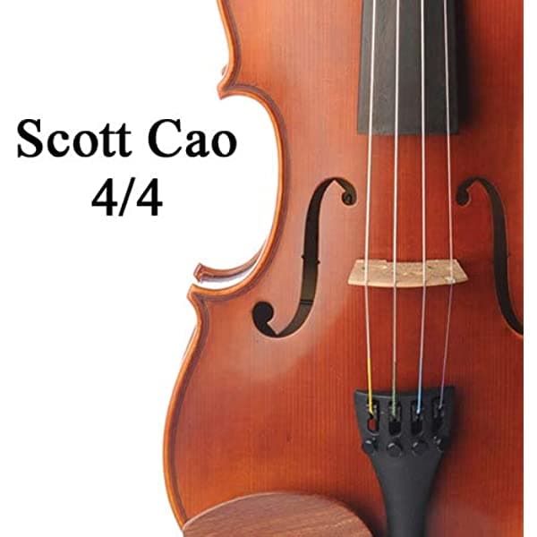 Scott Cao Violín con arco y estuche (Tamaño 4/4 Modelo STV017
