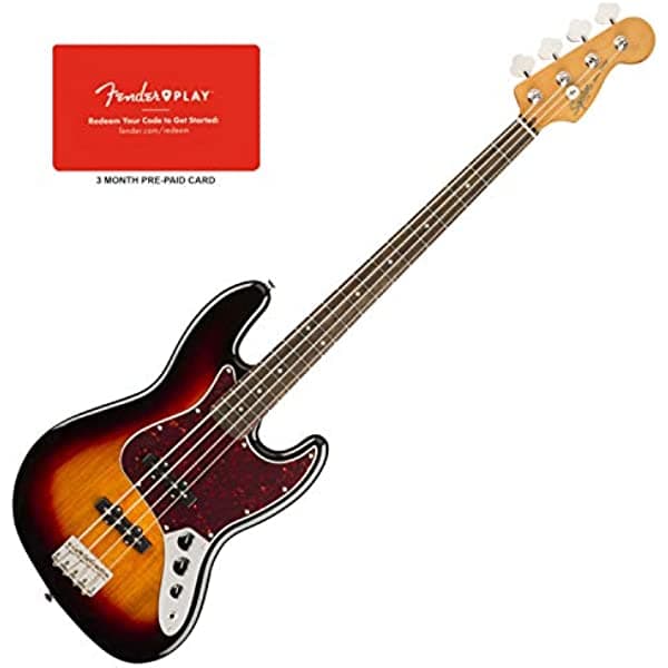 Squier 0374530500 Classic Vibe 60s Jazz Bass, diapasón, 3 colores Sunbur