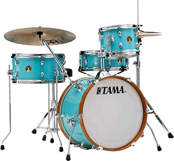 Tama Club-Jam Kit Aqua Blue - Batería compacta portátil ideal para uso en espacios reducidos o sesiones de grabación. LJK48S-AQB