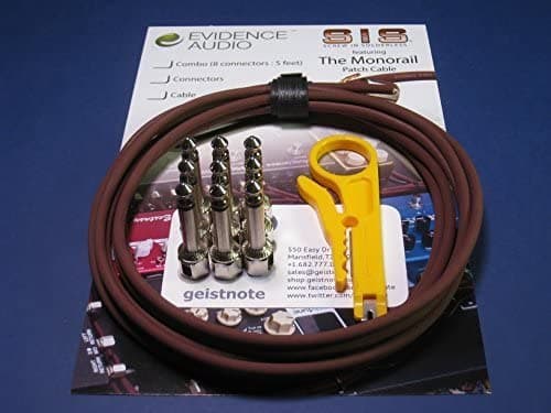 Geistnote's Evidence Audio The Monorail, Kit de Pedalera SIS (Sin Soldadura) con Cable Burdeos - 10 conectores SIS/10 pies de Cable Monorail Burdeos Gei-7821