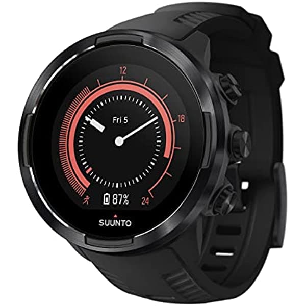 Suunto 9 Reloj Multideporte GPS con BARO y Monitoreo de Frecuencia Cardíaca en la Muñeca (Negro) SS050019000