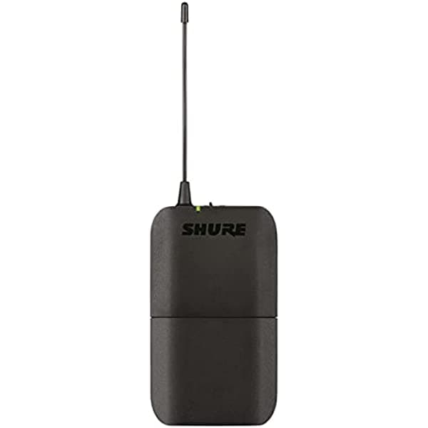 Shure BLX1 Transmisor Inalámbrico de Petaca con Interruptor de Encendido/Apagado, Control de Ganancia Ajustable, Conector TQG - para uso con Sistemas de Micrófono Inalámbricos BLX (Receptor se Vende por Separado) | Banda H9 BLX1=-H9