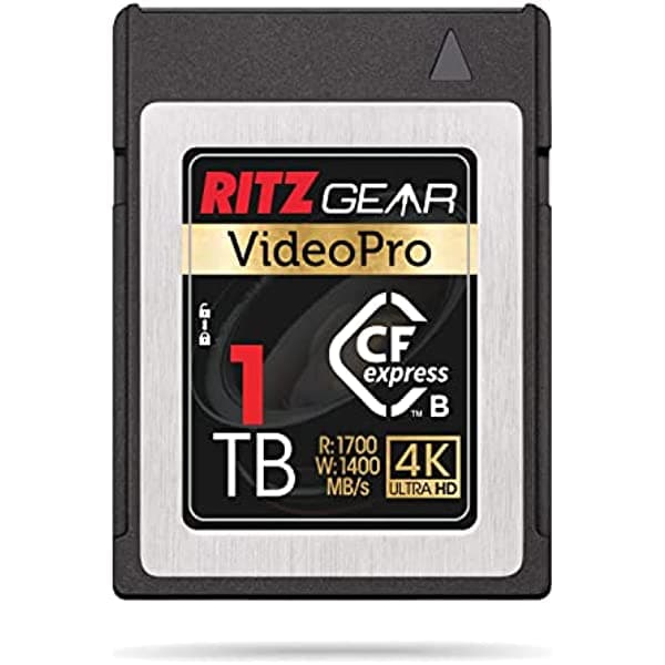 Ritz Gear CFExpress Type B 1TB (1700/1400 R/W) Compatible con Cámaras DSLR. (No Recomendado para Cámaras Nikon) CFXTB1TB