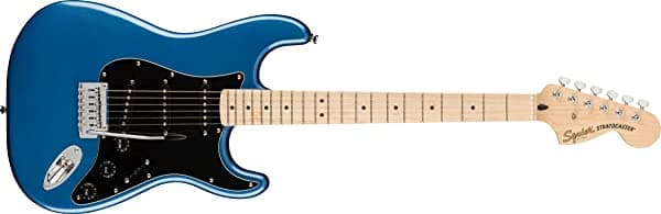 Fender Squier Affinity Series Stratocaster Guitarra Eléctrica, con Garantía de 2 Años, Azul Lake Placid, Diapasón de Arce 378003502