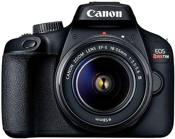 Amazon Renewed Canon EOS Rebel T100 / 4000D Cámara DSLR (con 18-55 III) (Renovada)
