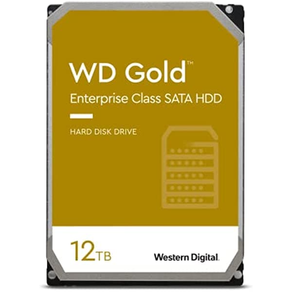 Western Digital 12TB WD Gold Disco Duro Interno Clase Empresarial - Clase 7200 RPM, SATA 6 Gb/s, Caché de 256 MB, 3.5" - WD121KRYZ
