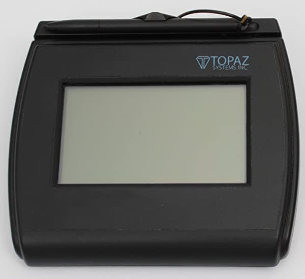 Topaz T-LBK750-BHSB-R Almohadilla de Captura de Firma con LCD Retroiluminado 4x3 y Conexión Dual Serial/USB