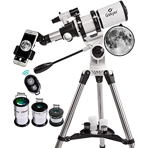 Gskyer AZ80400 Telescopio Refractor 80mm AZ para Adultos y Niños, Tecnología Alemana, Astronomía Espacial