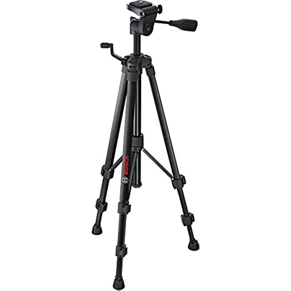 Bosch BT150 - Trípode compacto con altura extensible para uso con láseres de línea, láseres de punto y herramientas de medición de cinta de distancia láser, color negro