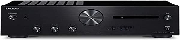 Onkyo A-9110 - Amplificador estéreo integrado para el hogar, color negro A9110BMDC