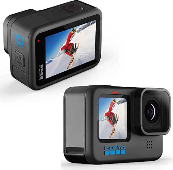 GoPro HERO10 Black - Empaque para Comercio Electrónico - Cámara de Acción a Prueba de Agua con Pantalla Frontal LCD y Pantallas Táctiles Traseras, Video Ultra HD 5.3K60 CHDNH-B41