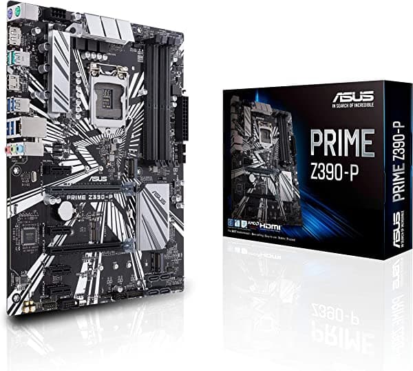 ASUS Placa base ATX Prime Z390-P LGA1151 (Intel 8ª y 9ª generación) para minería de criptomonedas (BTC) con decodificación superior 4G, ranura 6xPCIe y USB 3.1 Gen2