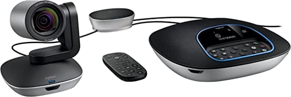Logitech Group Sistema de conferencia de video y audio HD USB para salas de reuniones grandes (960-001054)