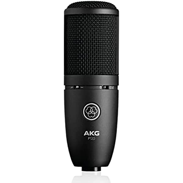 AKG P120 Micrófono Condensador de Estudio, Color Negro, Conector XLR