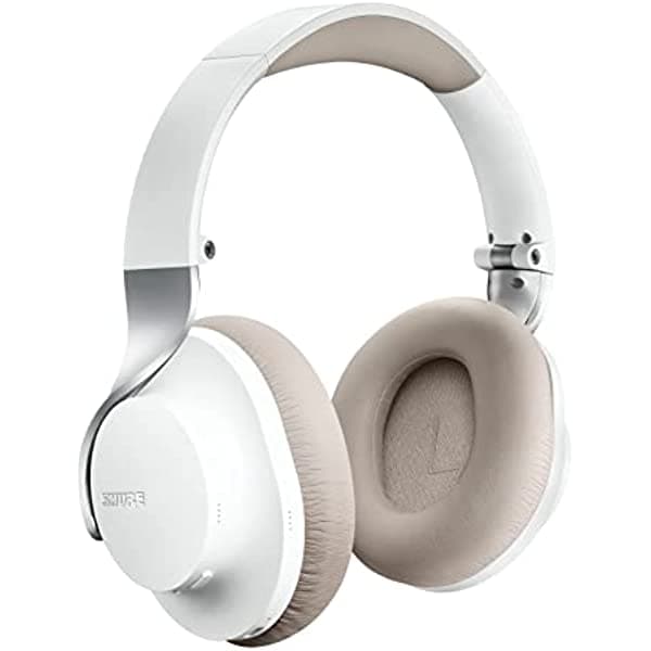 Shure AONIC 40 Auriculares Inalámbricos con Cancelación de Ruido y Bluetooth, con Micrófono, Sonido de Calidad de Estudio, 25 Horas de Batería, Controles de Punta de Dedos, Compatibles con iPhone y Android - Blanco