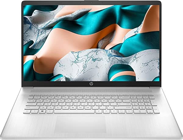 HP 17 Laptop 2022 más reciente, Pantalla Táctil HD+ de 17.3", Procesador Quad-Core Intel Core i7-1165G7, Gráficos Intel Iris Xe, 32GB RAM, SSD PCIe de 1TB, Teclado Retroiluminado, Windows 11 + Paño de Microfibra Premium