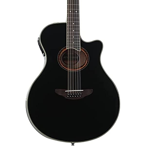 Yamaha APX700II Guitarra Electroacústica Thinline de 12 Cuerdas, Negro APX700II12BL