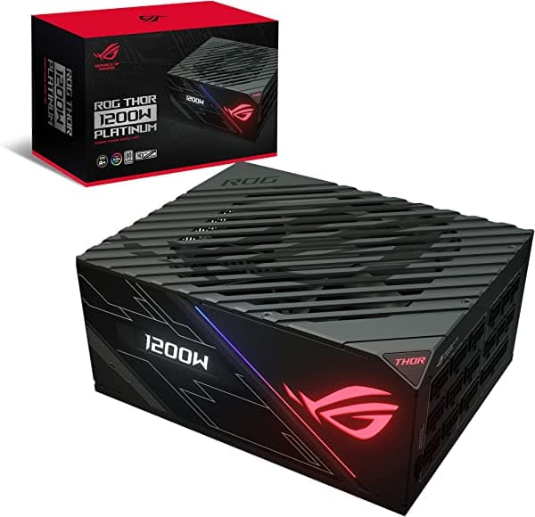 Fuente de alimentación RGB totalmente modular con certificación ASUS Rog Thor 1200 W y panel Oled LiveDash. ROG-THOR-1200P