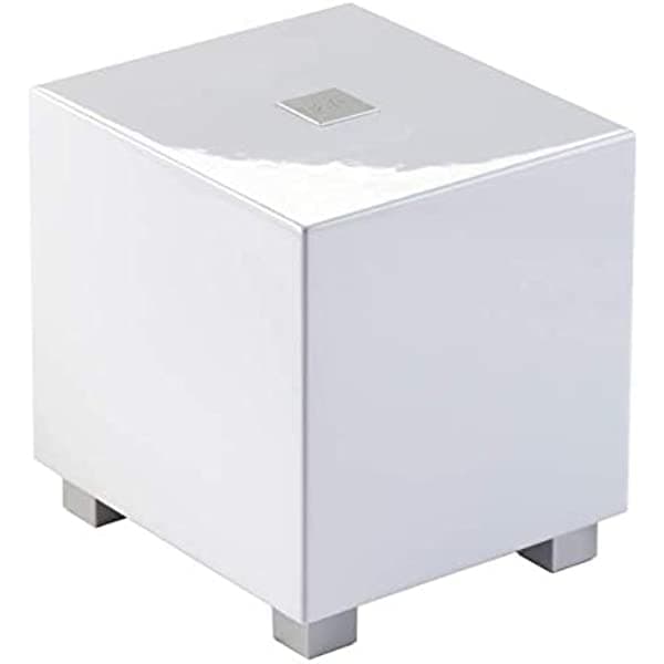 REL Acoustics T/Zero MKIII Subwoofer, Cono de 6.5 Pulgadas Orientado Hacia Abajo, Acabado en Alto Brillo Blanco. Tzero MKIII White