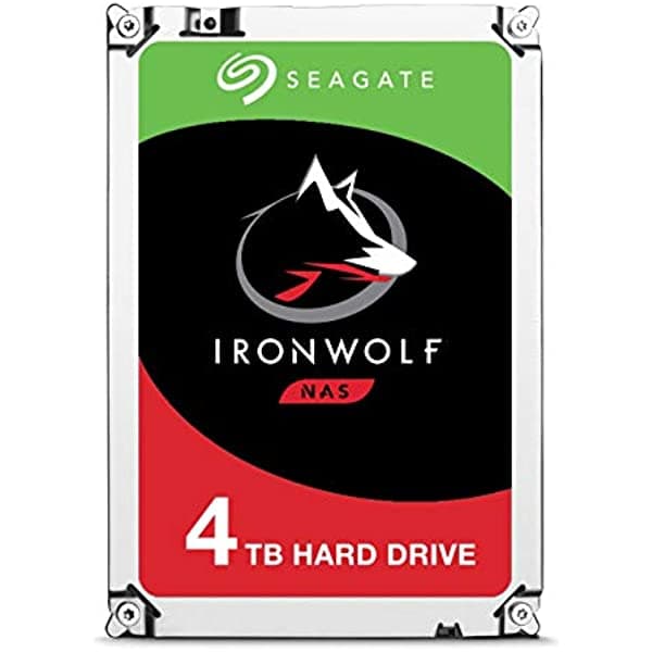 Seagate Disco duro IronWolf NAS SATA de 4 TB, 6 Gb / s, 256 MB de caché, disco duro interno de 3,5 pulgadas para servidores NAS, almacenamiento personal en la nube (ST4000VN008), plateado