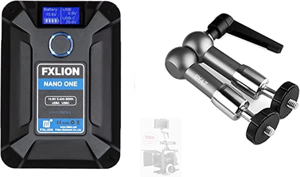 SONGING FXLION 50WH Batería V Mount Nano ONE y Brazo Mágico de 7 Pulgadas