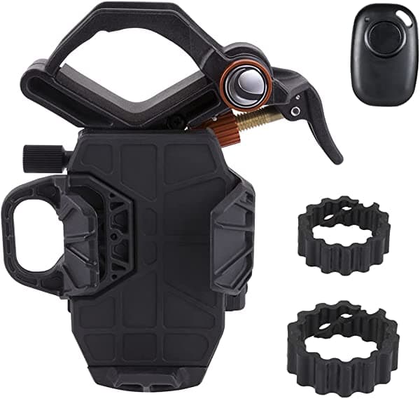 Celestron - NexYZ DX Kit - Adaptador universal de 3 ejes para smartphone - Adaptador de Digiscoping para smartphone - Control remoto Bluetooth para el disparador - Captura imágenes y video a través de tu telescopio o mira de detección 81057