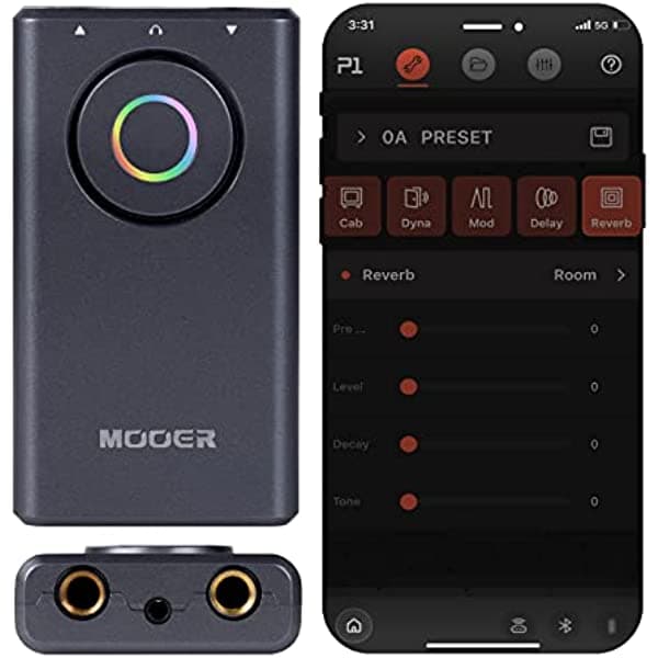 MOOER Prime P1 Procesador Multiefectos para Guitarra y Bajo con 126 Efectos, Afinador, Amplificador, Metrónomo para Práctica y Actuación