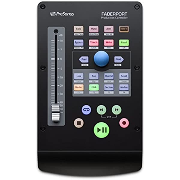 Controlador de producción USB PreSonus Faderport con software de grabación Studio One Faderport V2