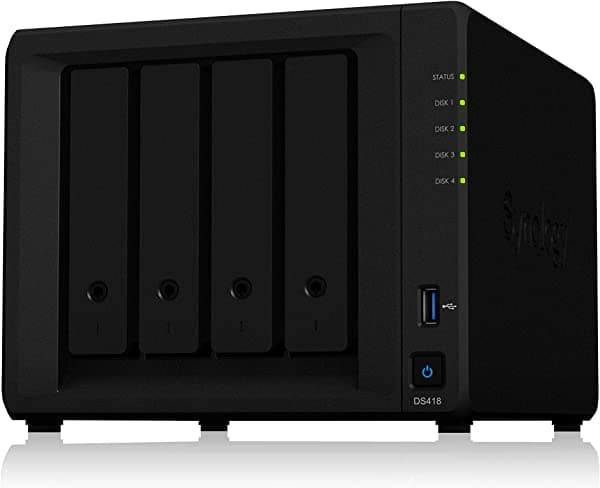 Synology DiskStation DS418 NAS de 4 bahías (sin discos)