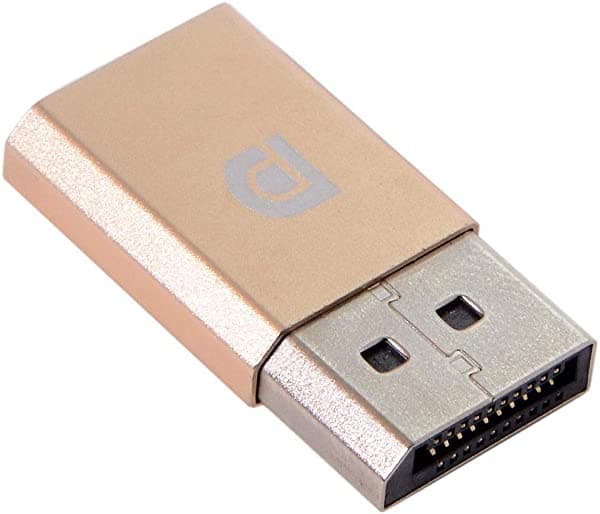 Cablecc DP - Adaptador de pantalla virtual DisplayPort dummy plug headless ghost emulator 2560x1600p@60Hz DP-112