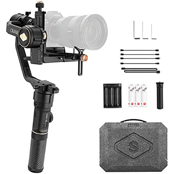 Zhiyun Crane 2S - Estabilizador gimbal de mano de 3 ejes para cámaras DSLR
