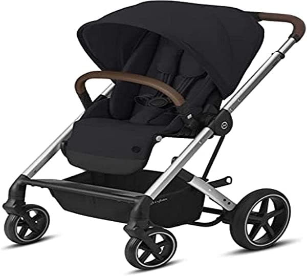 Cybex Balios S Lux Cochecito Frontal O Parentfacing Posiciones De Asiento Onehand Fold Multiposition Recline Ajustable Polipiel Agarradera Cochecito Infantil Para 6 Meses+Negro Profundo 520004359