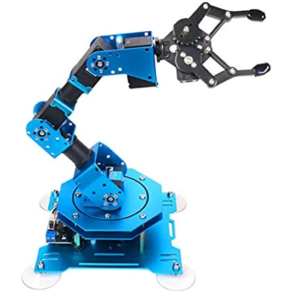 LewanSoul xArm 1S Brazo Robótico para Arduino con Programación en Python, 6DOF, Kits de Construcción Educativos STEM, Brazo Robótico de Metal Completo de 6 EJES con Control Inalámbrico/Mando/PC/App/Ratón, Robot de Aprendizaje