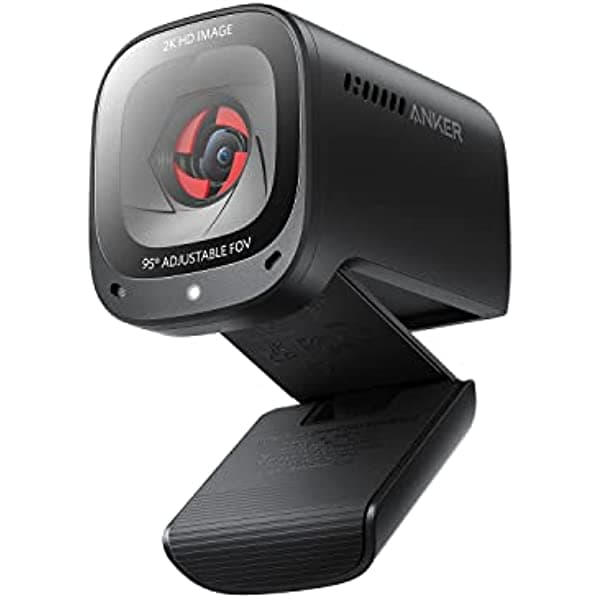 Anker PowerConf C200 2K Mac Cámara web, cámara web para laptop, cámara de computadora, con micrófonos con cancelación de ruido AI, micrófonos estéreo, campo de visión ajustable, corrección de poca luz, cubierta de privacidad integrada A3369