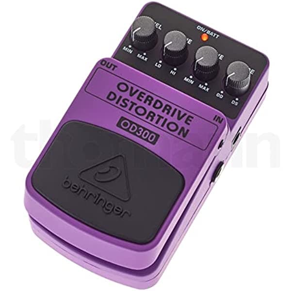 Behringer Pedal de efectos de sobreconducción/distorsión OD300 de 2 modos de sobreconducción/distorsión