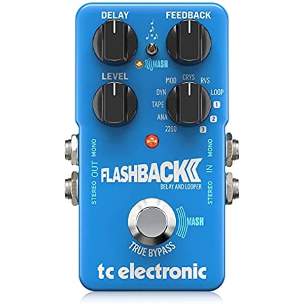 TC Electronic FLASHBACK 2 DELAY Pedal delay legendario con MASH Footswitch, Crystal Delay y tecnología TonePrint integrada, Azul 960823001