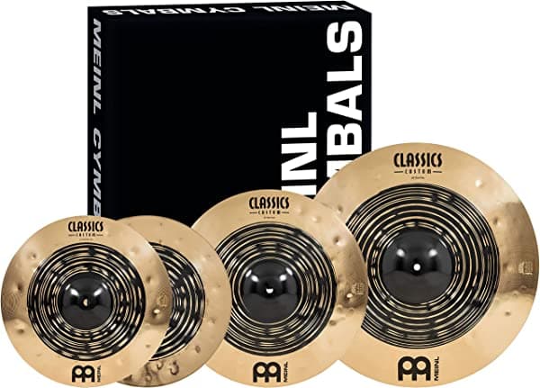 Meinl Cymbals Classics Custom Dual - Juego Completo de Platillos en Paquete Box, Acabado Oscuro y Brillante - Hecho en Alemania - para Rock, Metal y Fusión, Garantía de 2 Años (CCDU141620)